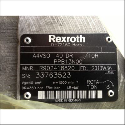 Swash Plate Rexroth Pressure Piston Pump A4VSO40DR/10R-PPB13N00