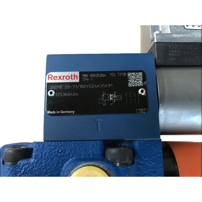 Rexroth Overflow Valve DBEME20-71/100YG24K31A1M Blue Lightweight Up To 80°C Multiple Pressure High Performance 315 Bar Safety Cast Iron Electric