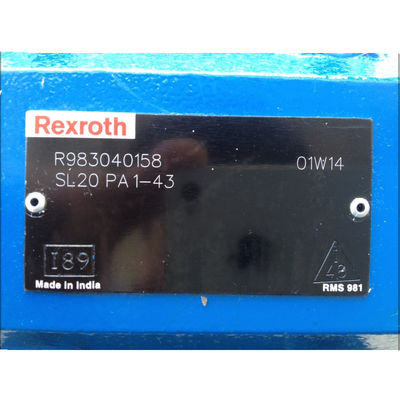Rexroth Direction Valve SL20PA1-43 Blue Durable -30°C To +80°C Flexible Control Adaptable High Reliability 350 L/Min Good Sealing Cast Iron Electric