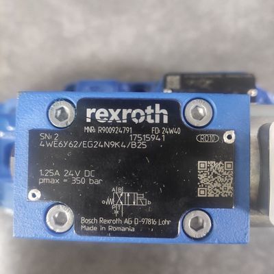 Proportional Directional Control Valve for Industrial Hydraulic Systems Bosch Rexroth R900924791 4WE6Y6X/EG24N9K4/B25