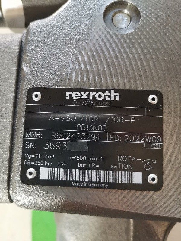 Variable Reciprocating Pump Plunger Rexroth Radial Piston Pump A4VSO71DR/10R-PPB13N00
