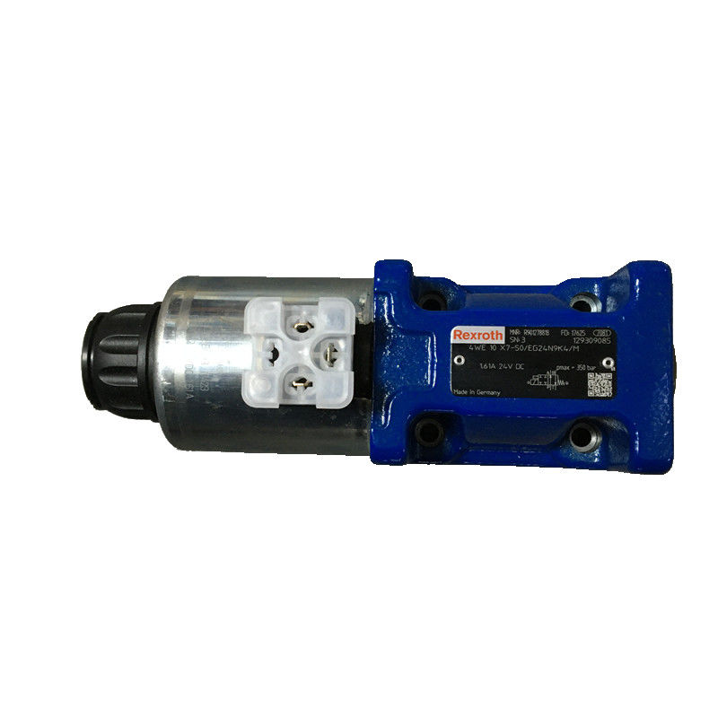 Rexroth Solenoid Valve Blue 4WE10X7-5X/EG24N9K4/M Fast Response 24 VDC High Flow Capacity 63 L/Min Strong Adaptability
